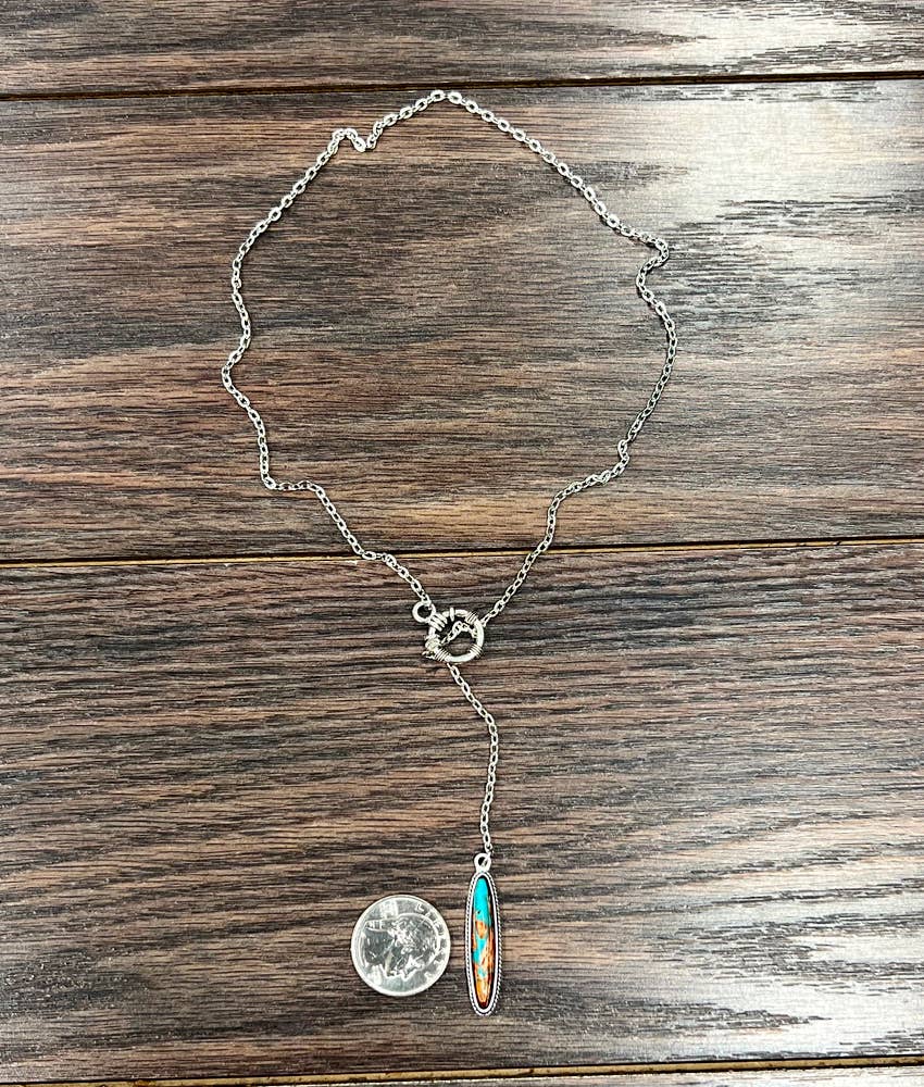Lariat Gemstone Necklace