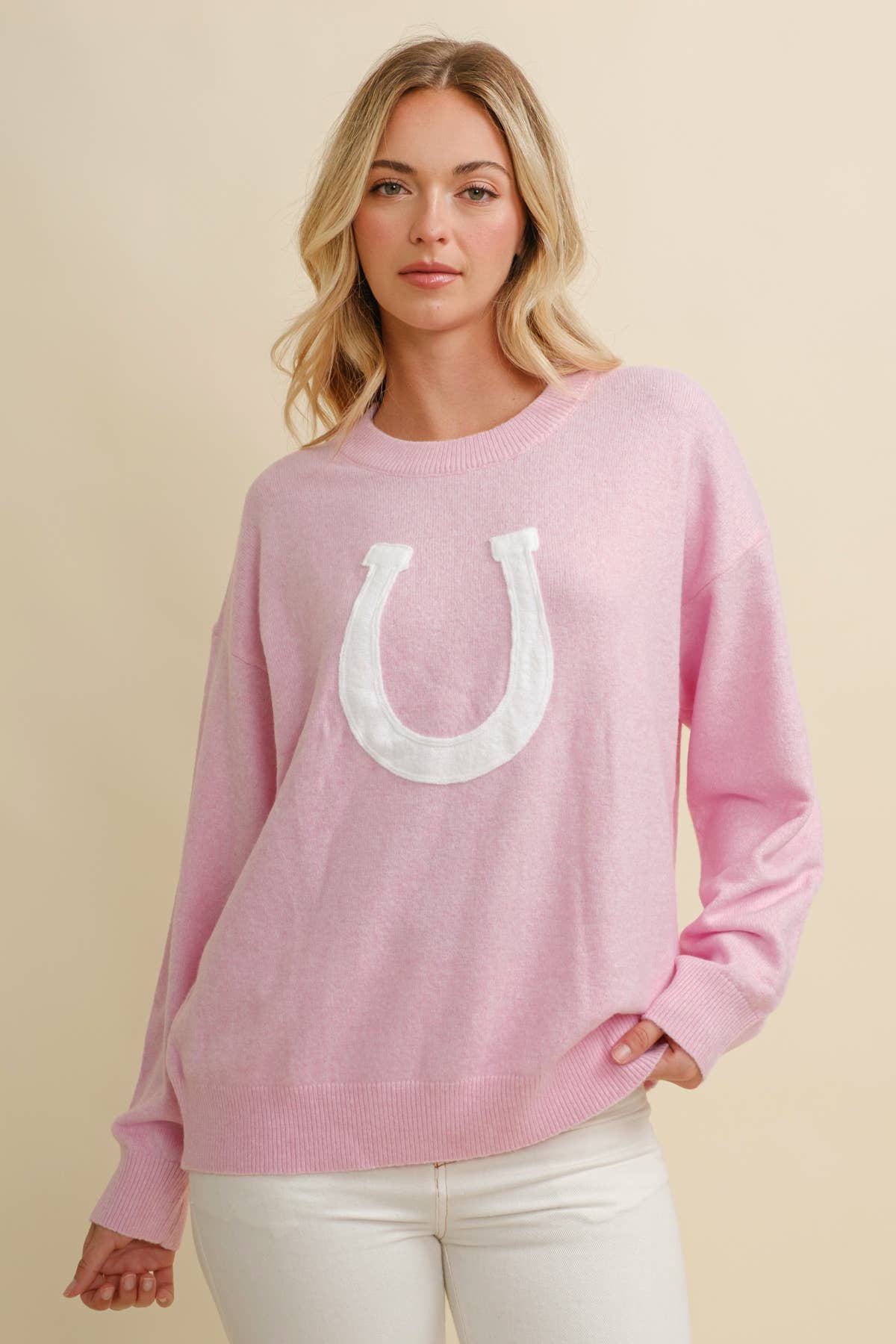 HORSE SHOE PULLOVER SWEATER