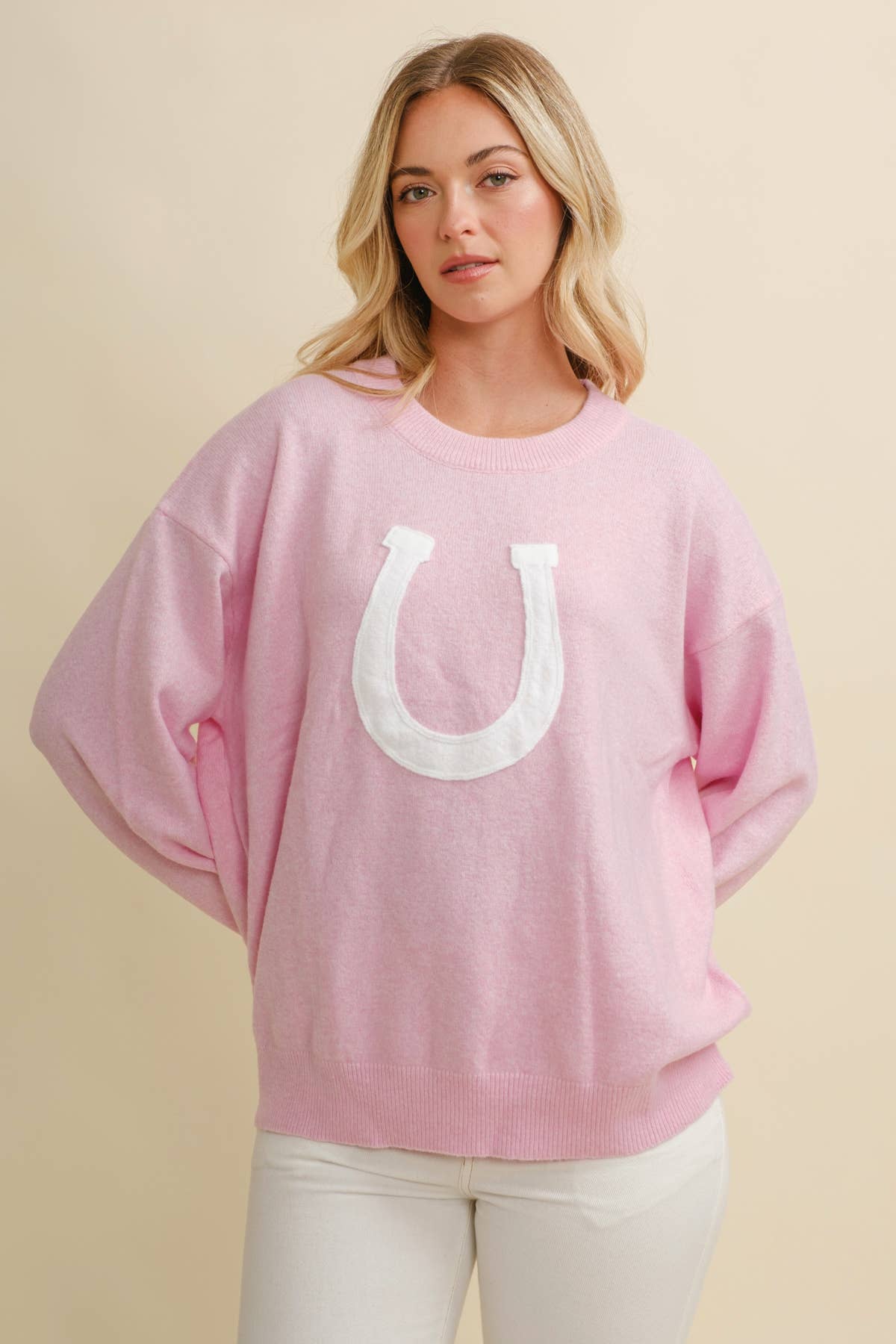 HORSE SHOE PULLOVER SWEATER