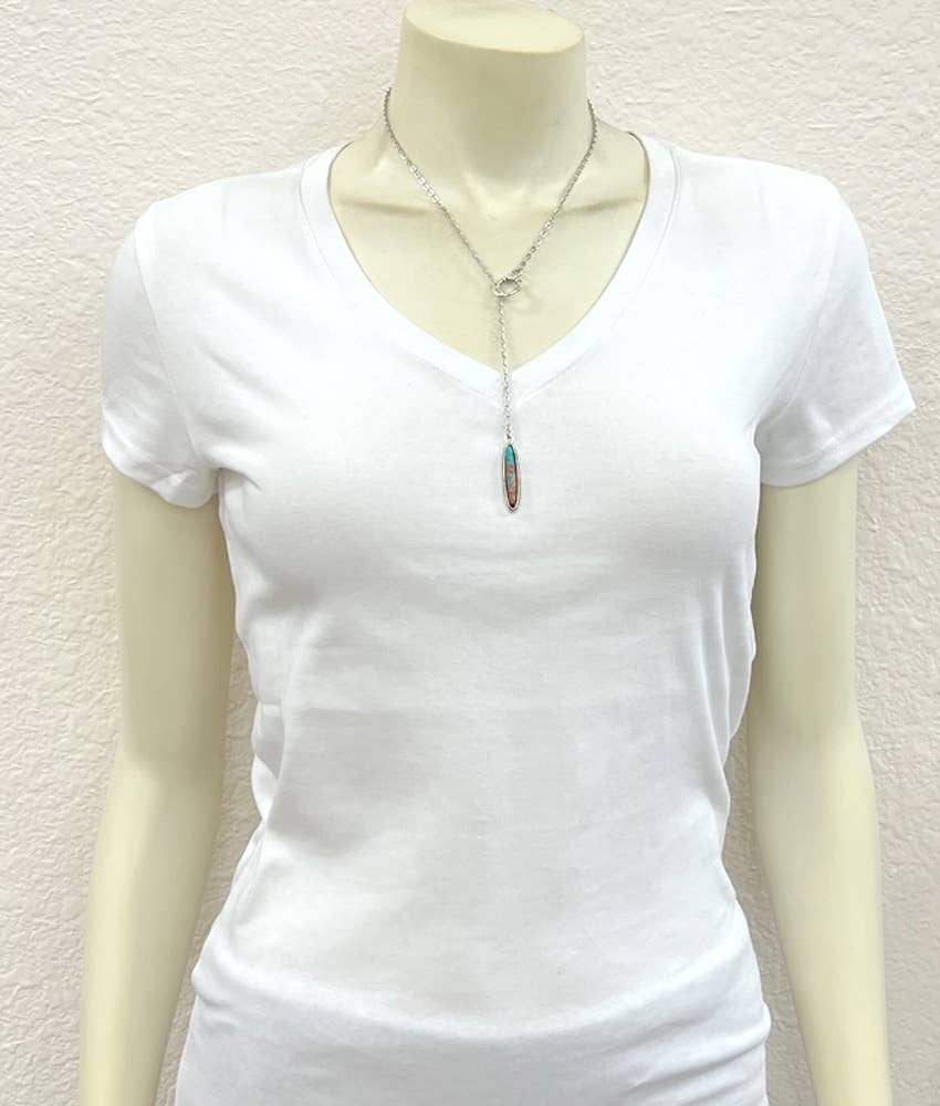 Lariat Gemstone Necklace