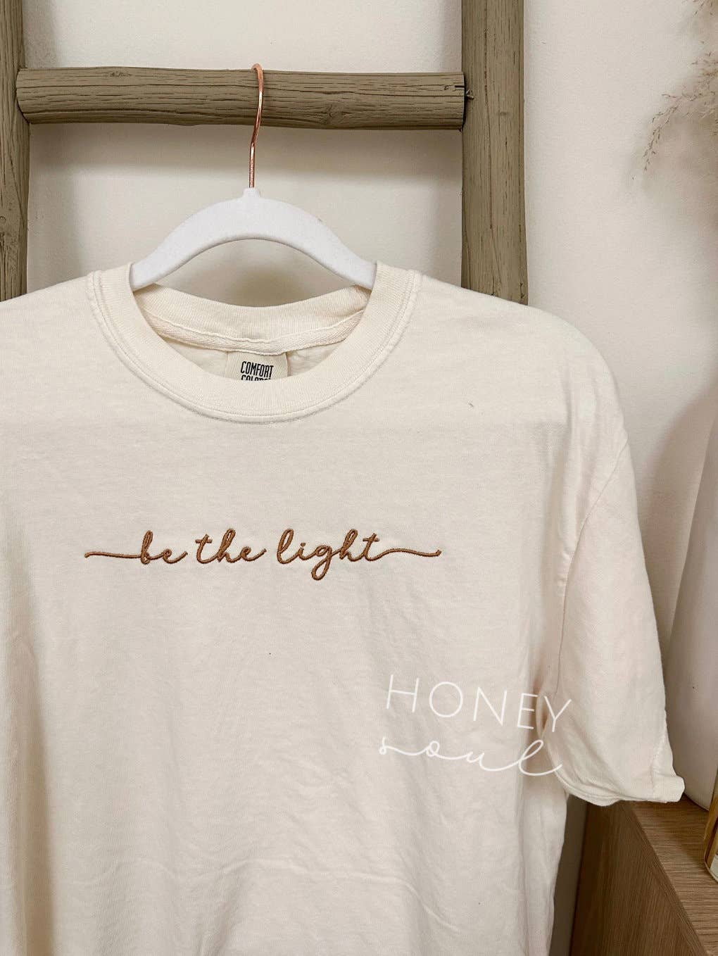 Embroidered Be The Light Tee