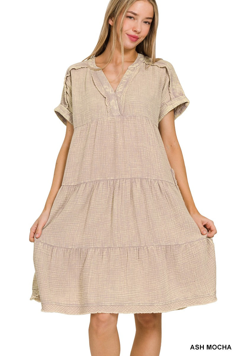 Washed Double Gauze Dress