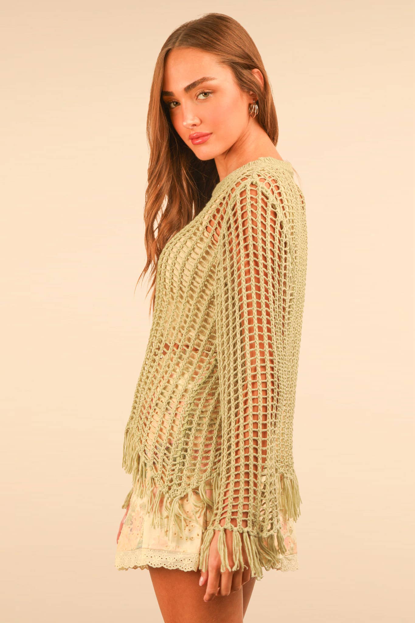 Oversized Net Summer Crochet Knit Sweater Top