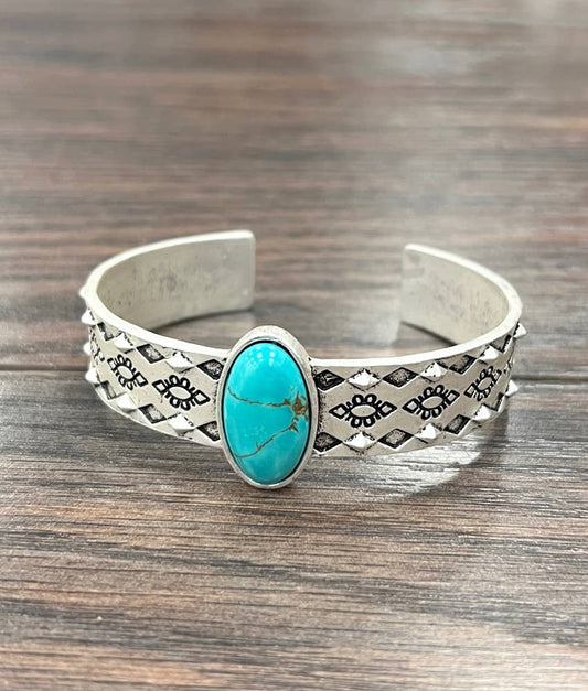 711279, Turquoise Cuff Bracelet