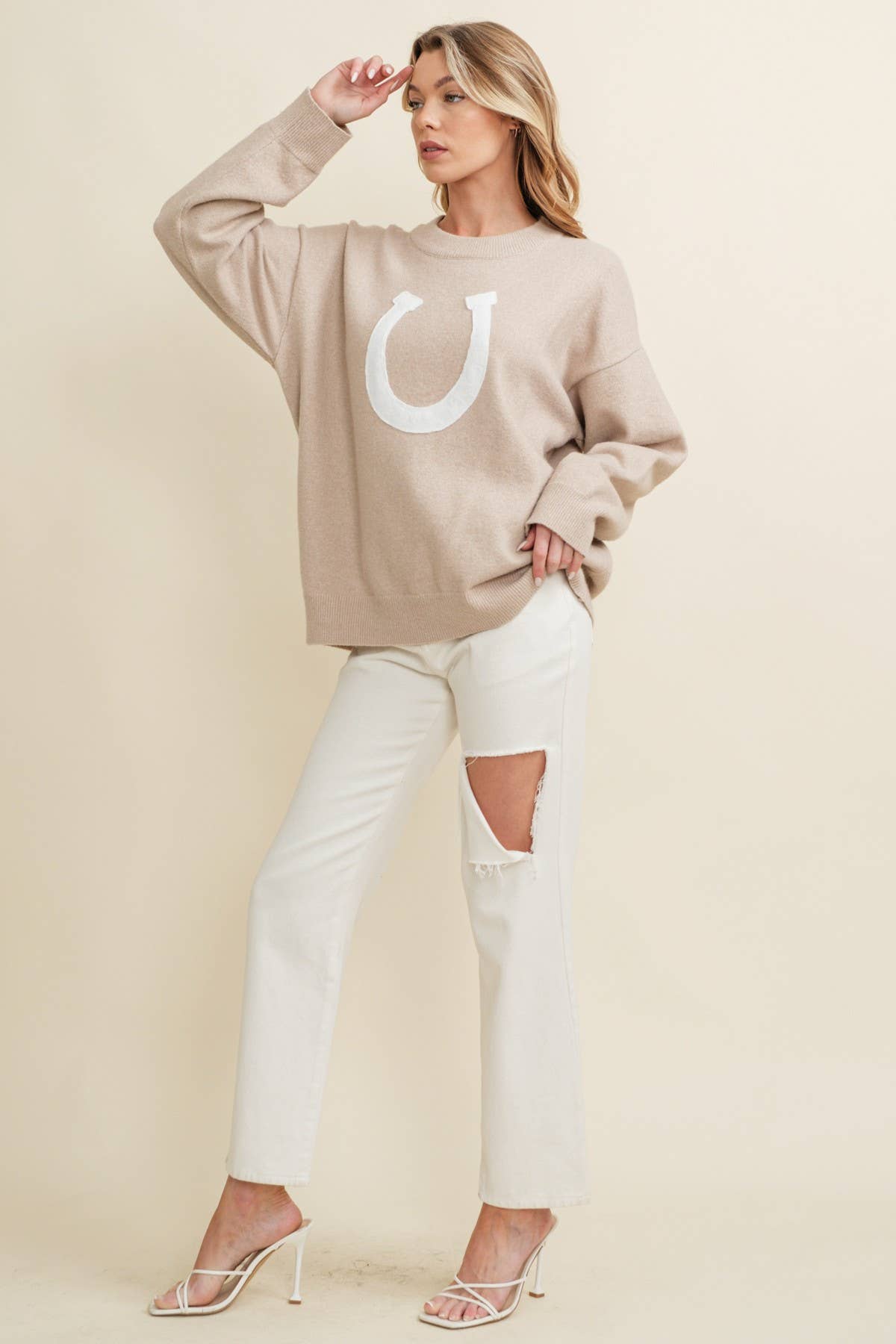 HORSE SHOE PULLOVER SWEATER