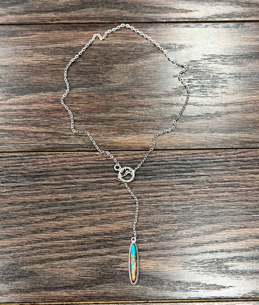 Lariat Gemstone Necklace