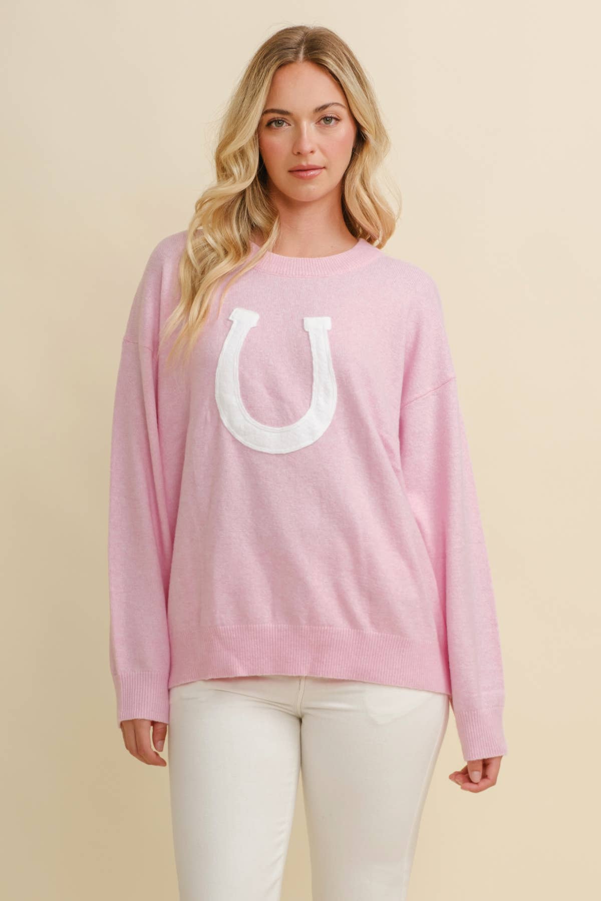 HORSE SHOE PULLOVER SWEATER