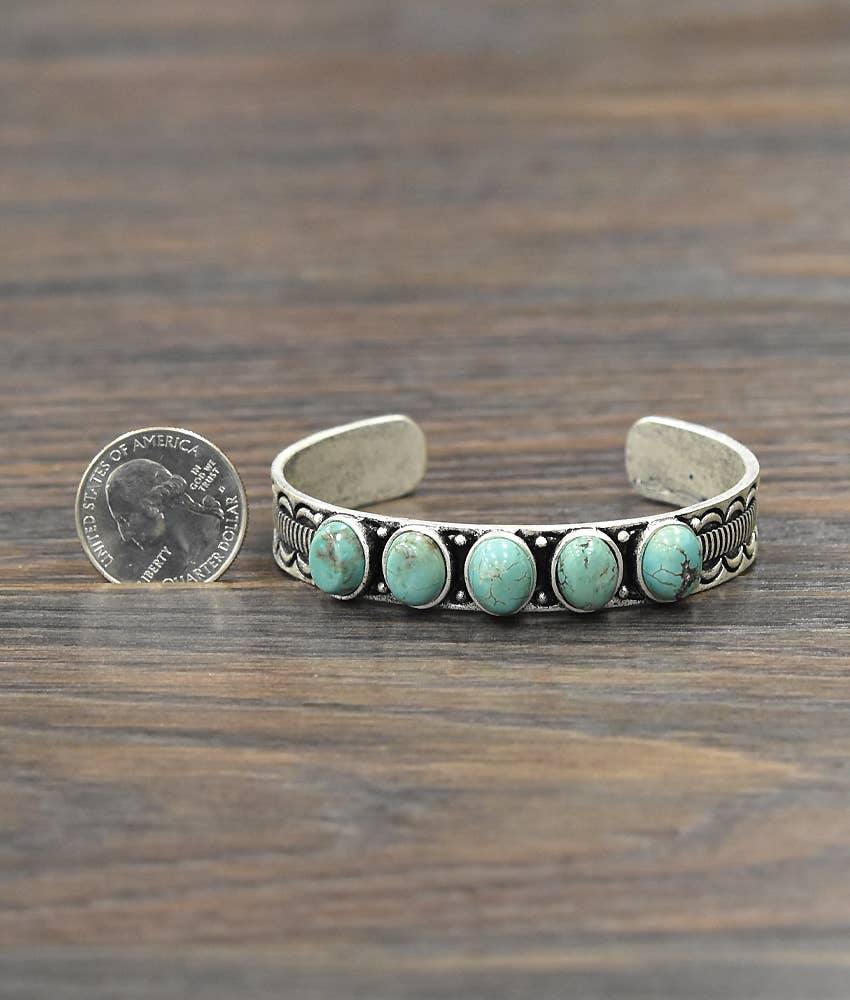 711063, Turquoise Cuff Bracelet