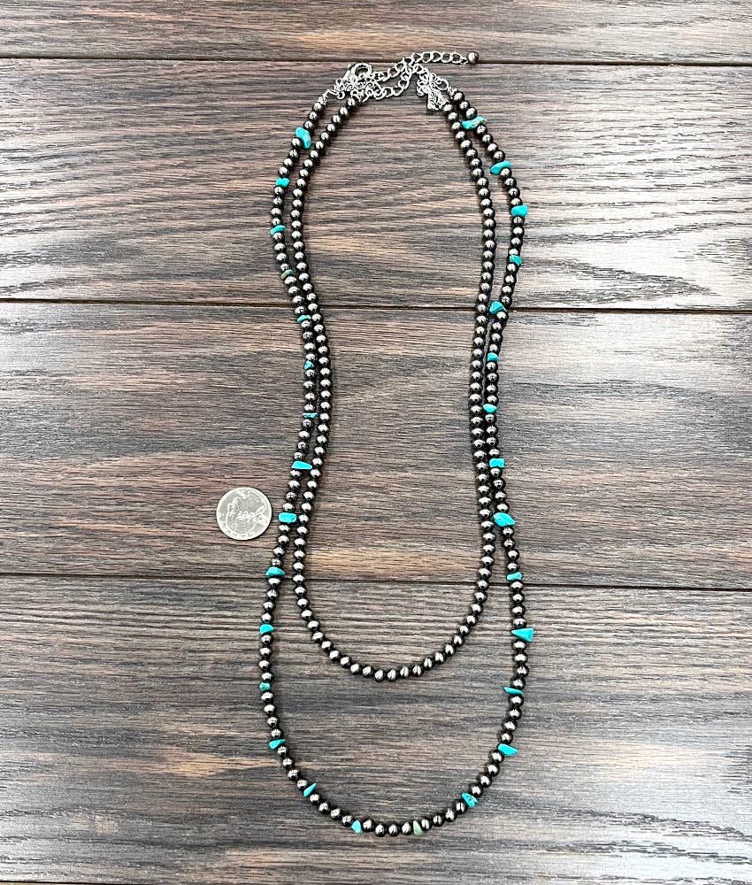 Handmade Polish Navajo Bead, Turquoise Necklace