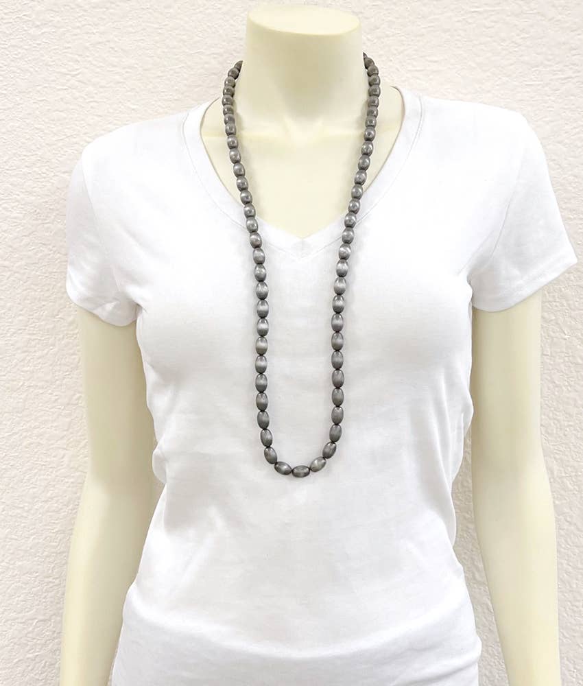 Handmade Oval Navajo Bead Necklace