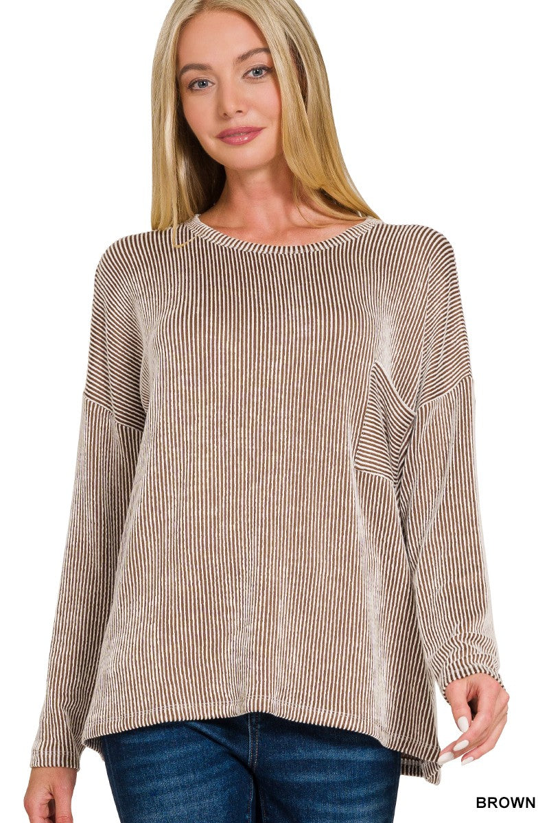 Ribbed Long Sleeve Top