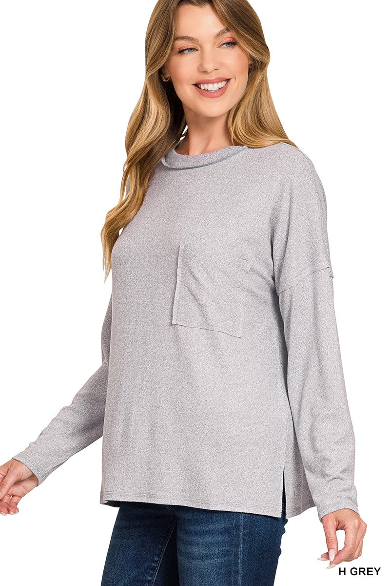 Soft Melange Hacci Long Sleeve Tee