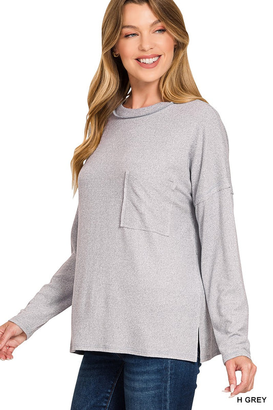 Soft Melange Hacci Long Sleeve Tee