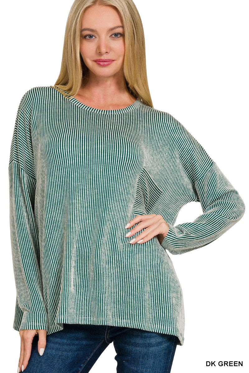 Ribbed Long Sleeve Top