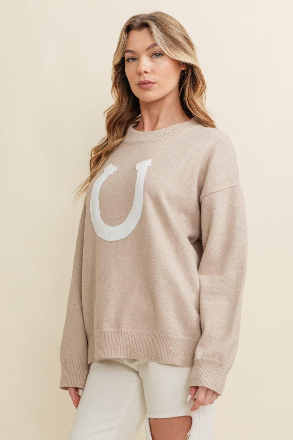 HORSE SHOE PULLOVER SWEATER