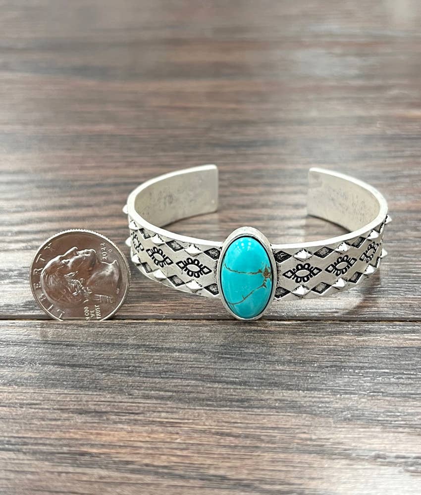 711279, Turquoise Cuff Bracelet