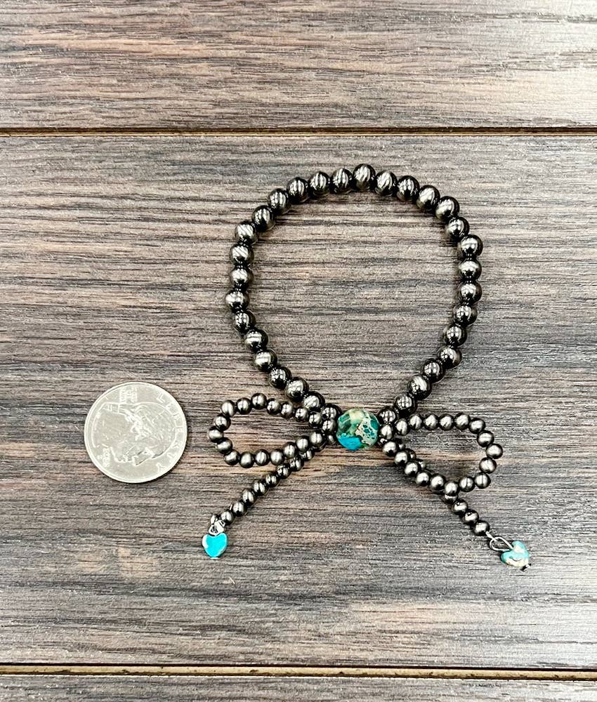 711639, Handmade Polish Navajo Bow Stretch Bracelet
