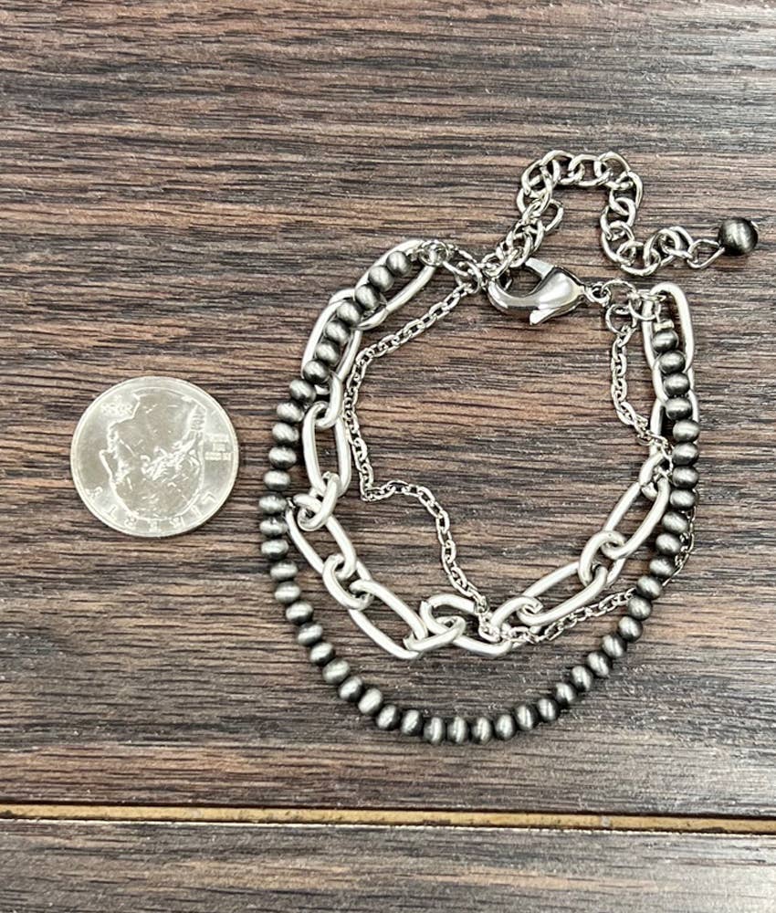 Handmade Navajo Bead Adjustable Bracelet