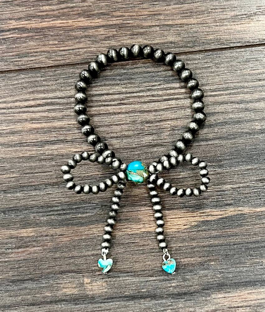 711584, Handmade Ribbon Bow Stretch Bracelet
