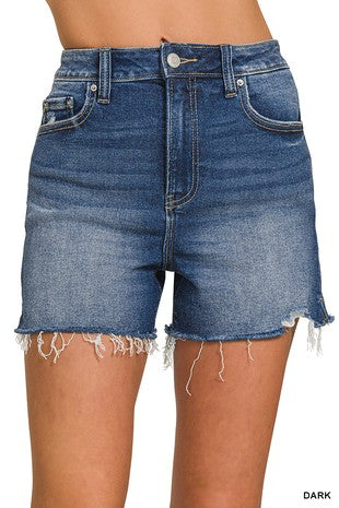 Distressed Denim Shorts